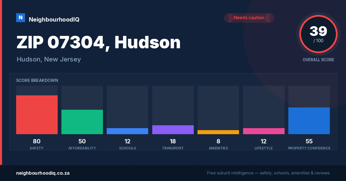 ZIP 07304, Hudson report card