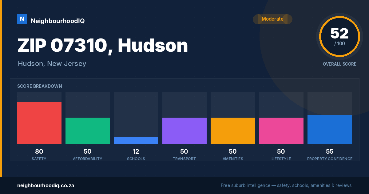 ZIP 07310, Hudson report card