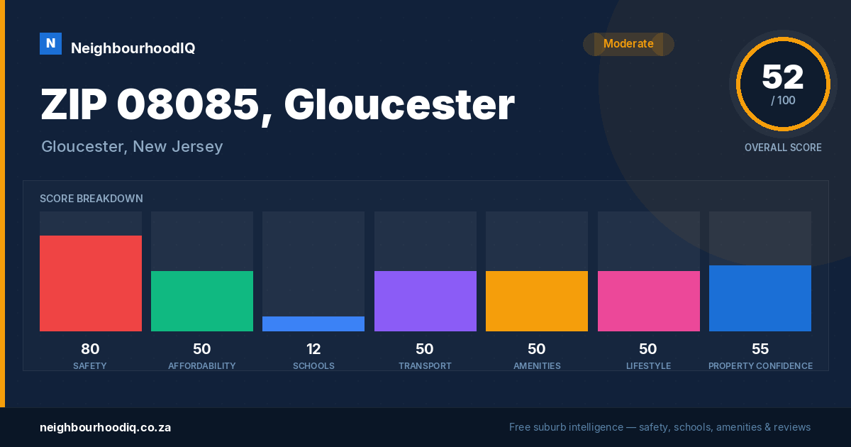 ZIP 08085, Gloucester report card