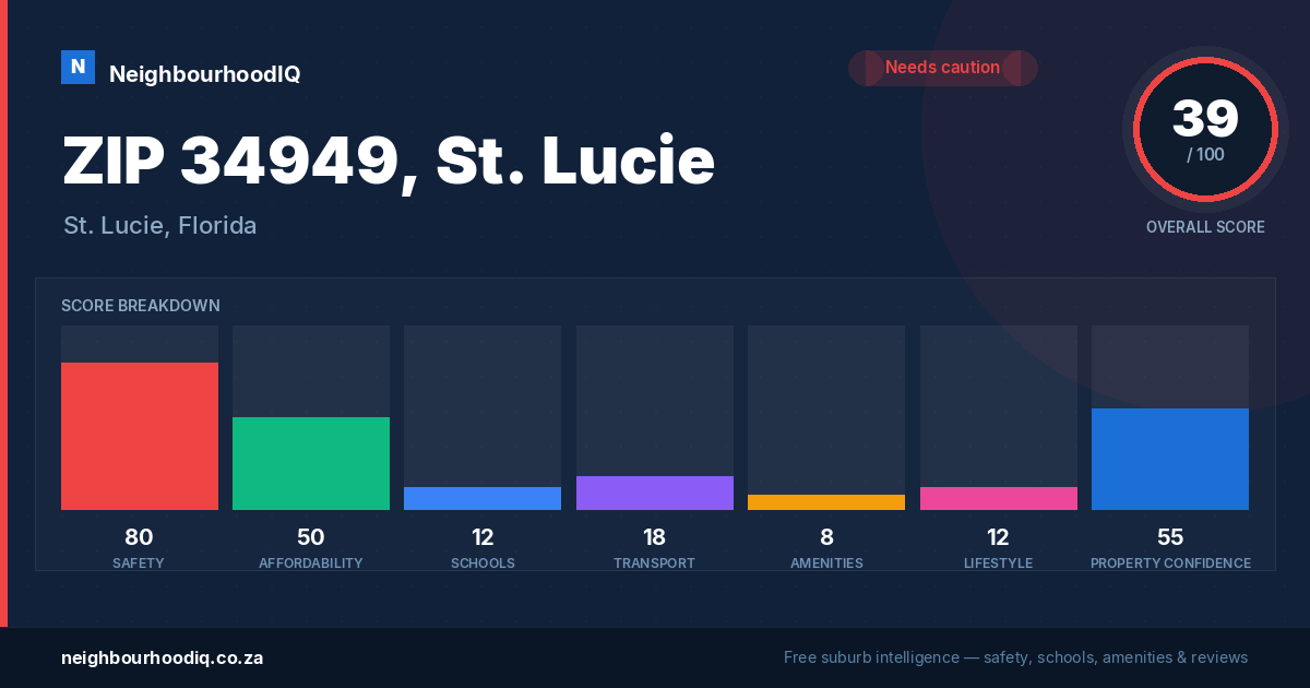 ZIP 34949, St. Lucie report card
