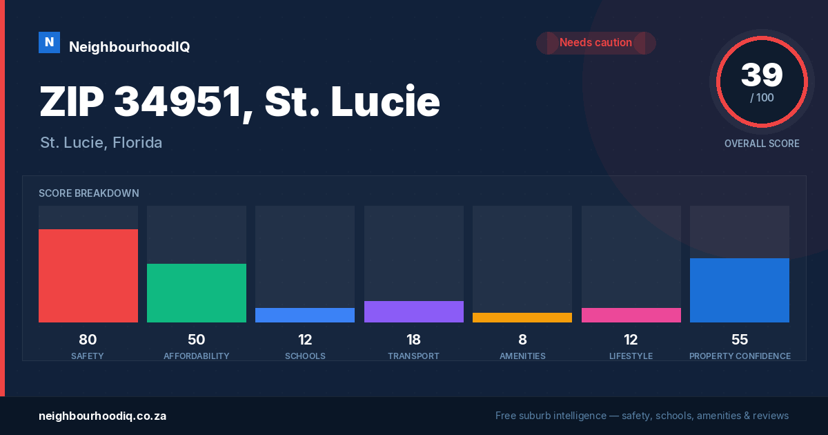 ZIP 34951, St. Lucie report card