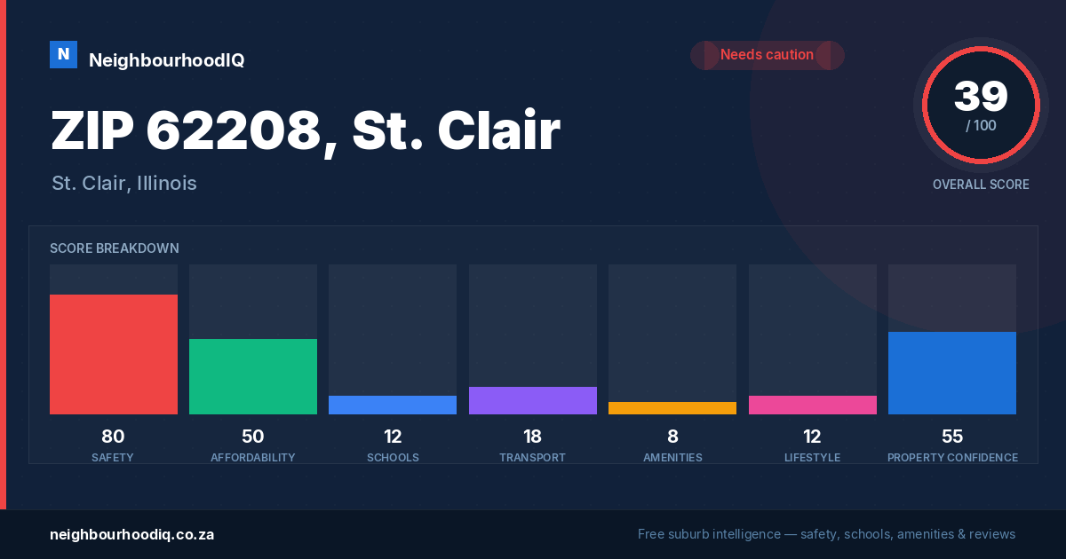 ZIP 62208, St. Clair report card